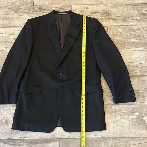 Hickey Freeman Classic Grey Men's Blazer‎ 100% Worsted Wool Size 46 L